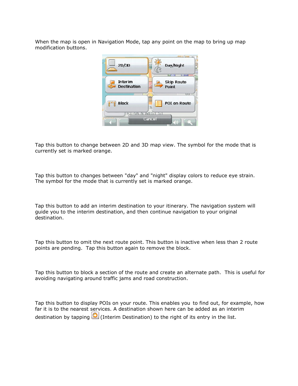 Map modifications in navigation mode | RightWay GPS Navigator RW 355 User Manual | Page 51 / 120