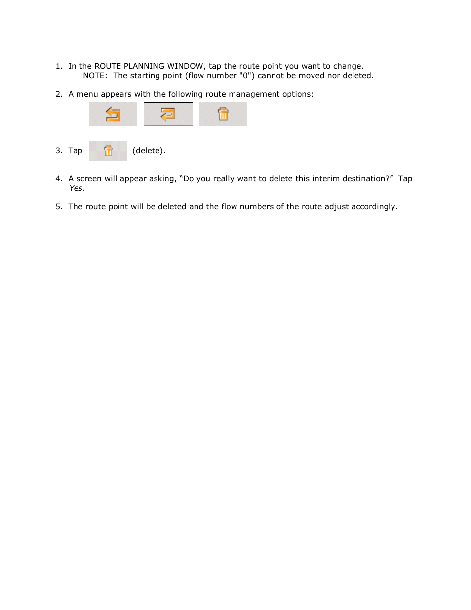 Deleting a route point | RightWay GPS Navigator RW 355 User Manual | Page 62 / 120