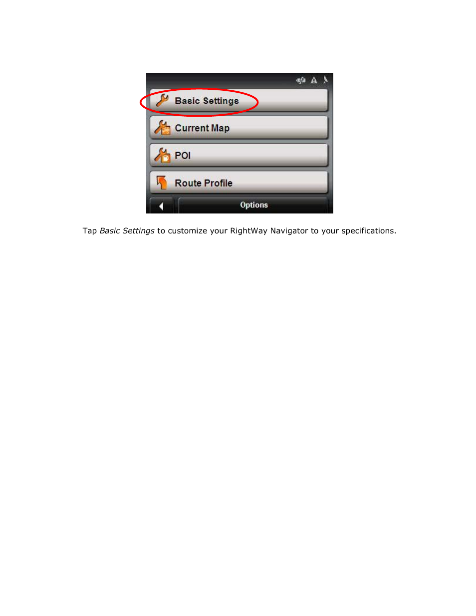Basic settings | RightWay GPS Navigator RW 355 User Manual | Page 70 / 120