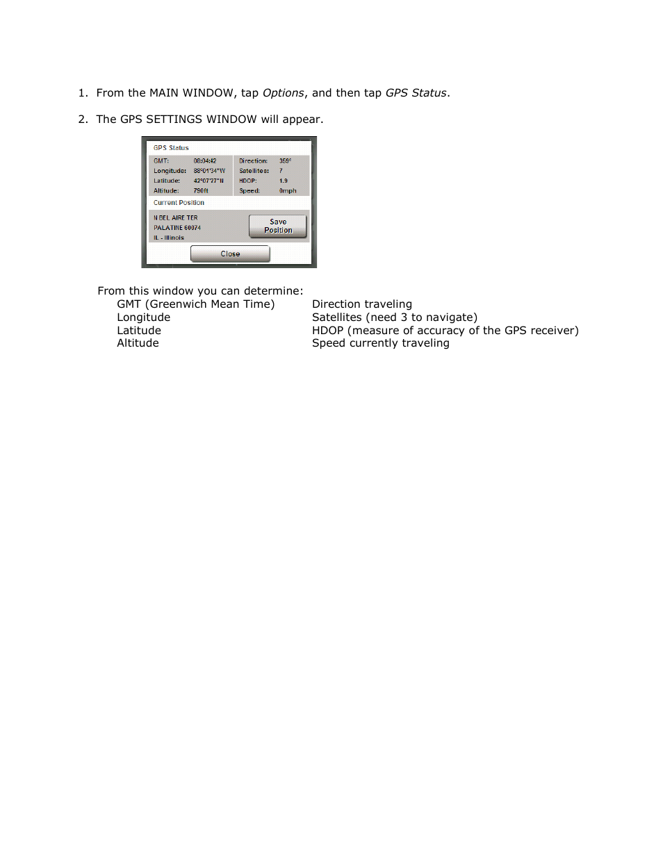 View gps data | RightWay GPS Navigator RW 355 User Manual | Page 84 / 120