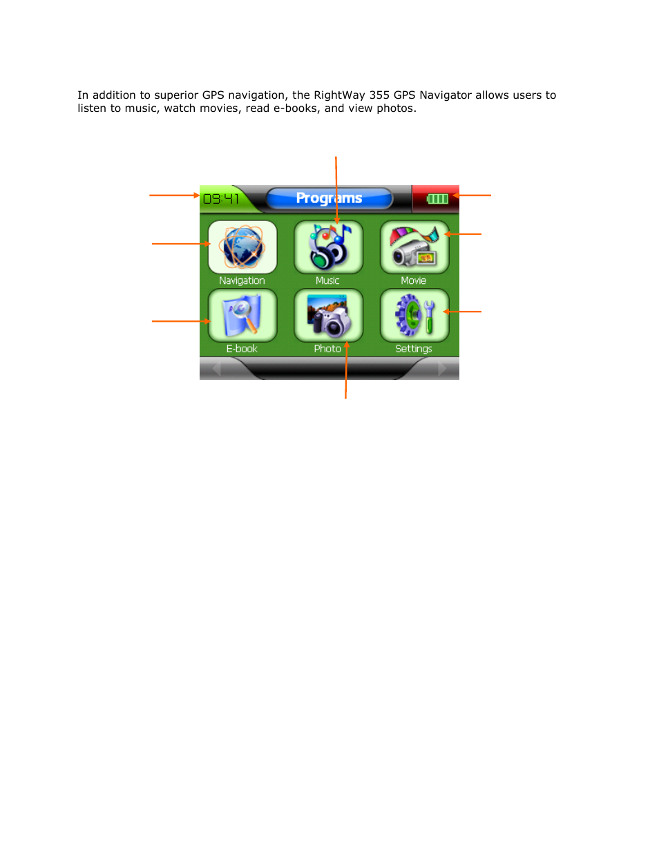 Programs window | RightWay GPS Navigator RW 355 User Manual | Page 89 / 120