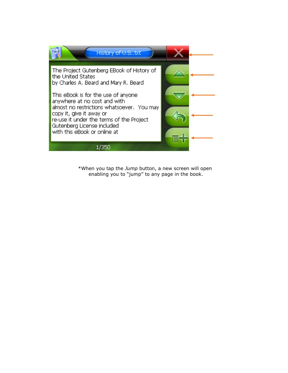 E-book reader buttons | RightWay GPS Navigator RW 355 User Manual | Page 99 / 120