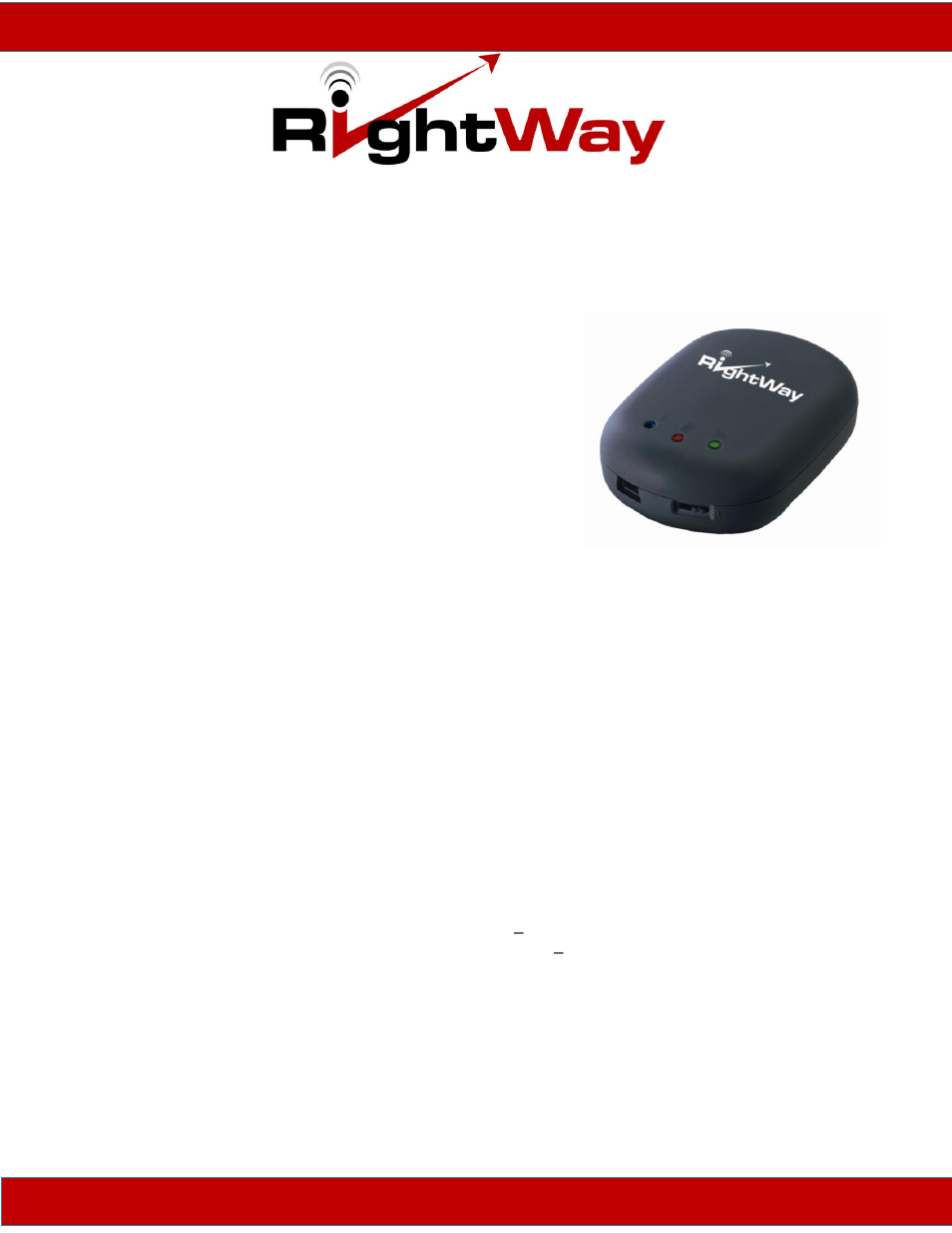 RightWay Mini-S3 User Manual | 1 page