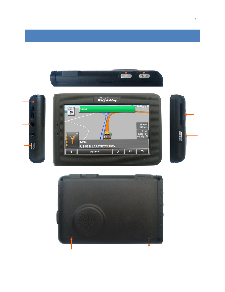 Rw 430 gps navigator hardware | RightWay GPS Navigator RW 430 User Manual | Page 13 / 143