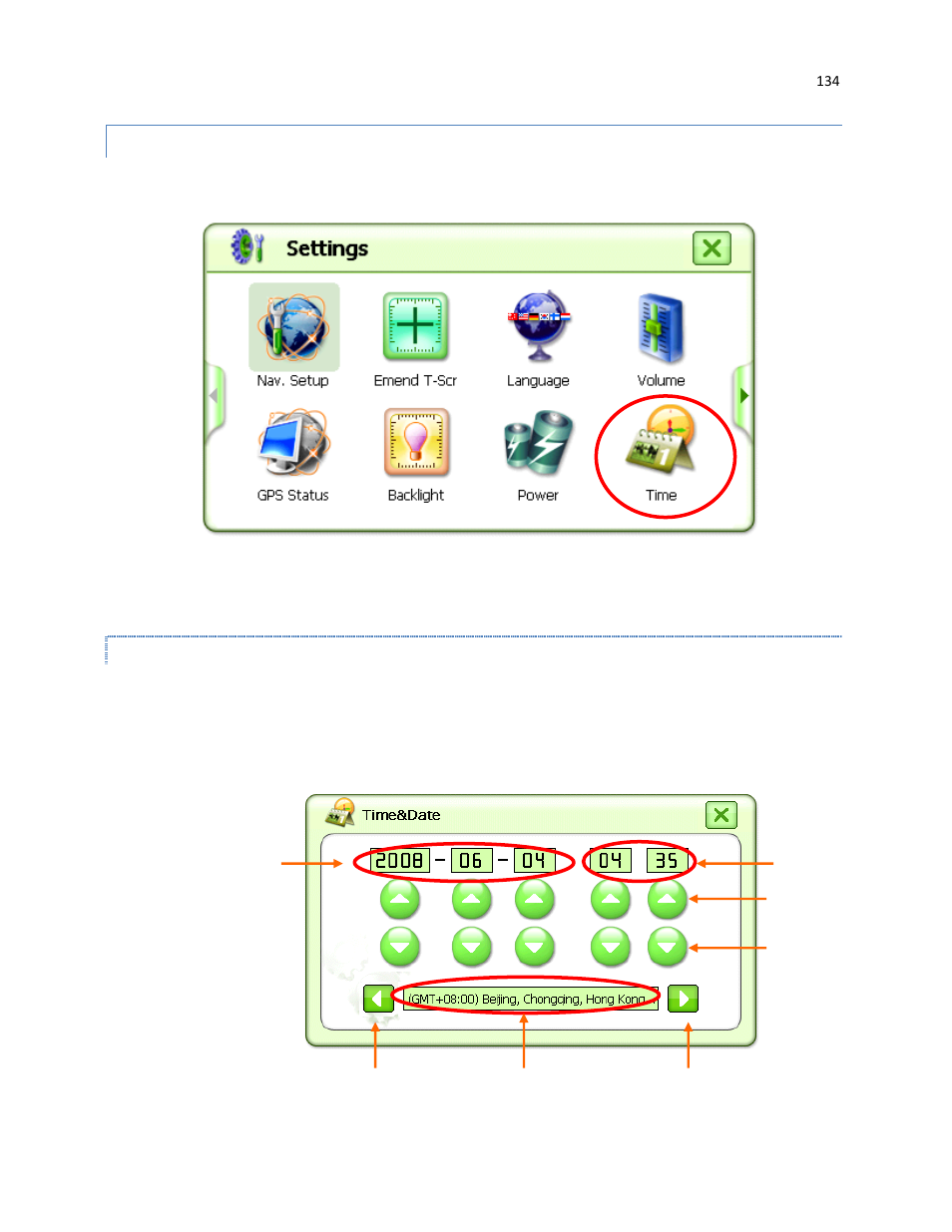 Time | RightWay GPS Navigator RW 430 User Manual | Page 134 / 143