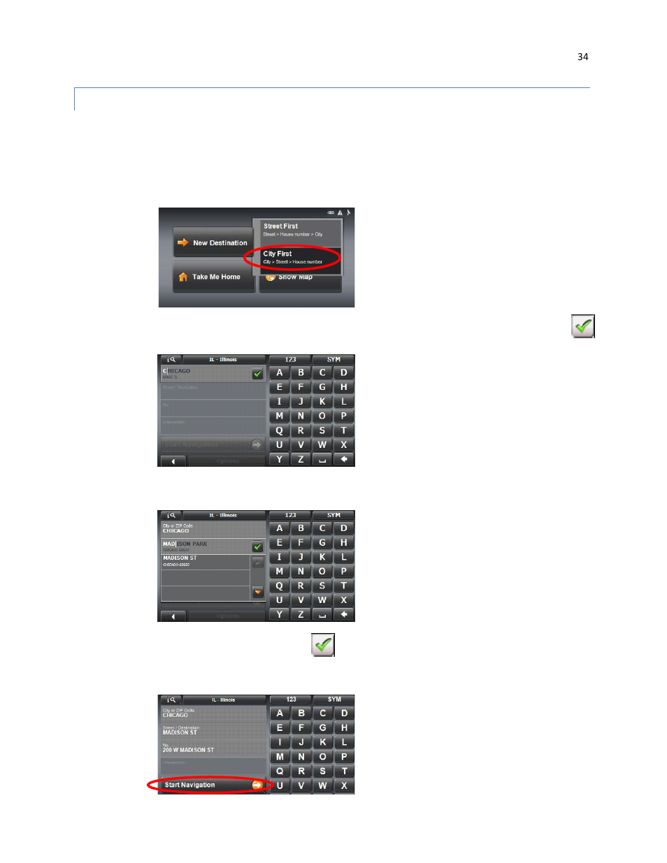 City first | RightWay GPS Navigator RW 430 User Manual | Page 34 / 143