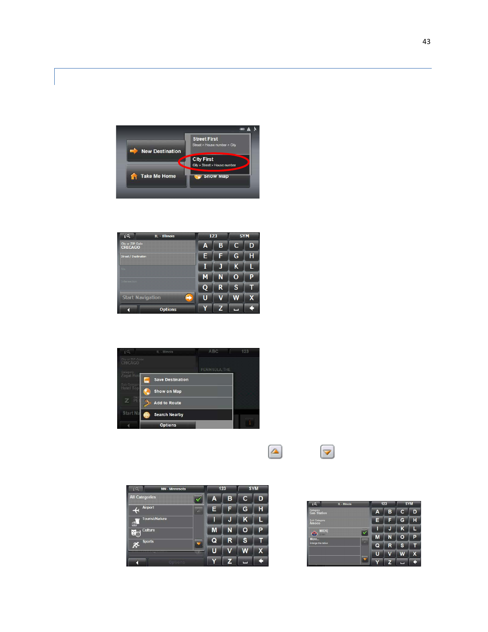 Search for poi near a selected location | RightWay GPS Navigator RW 430 User Manual | Page 43 / 143