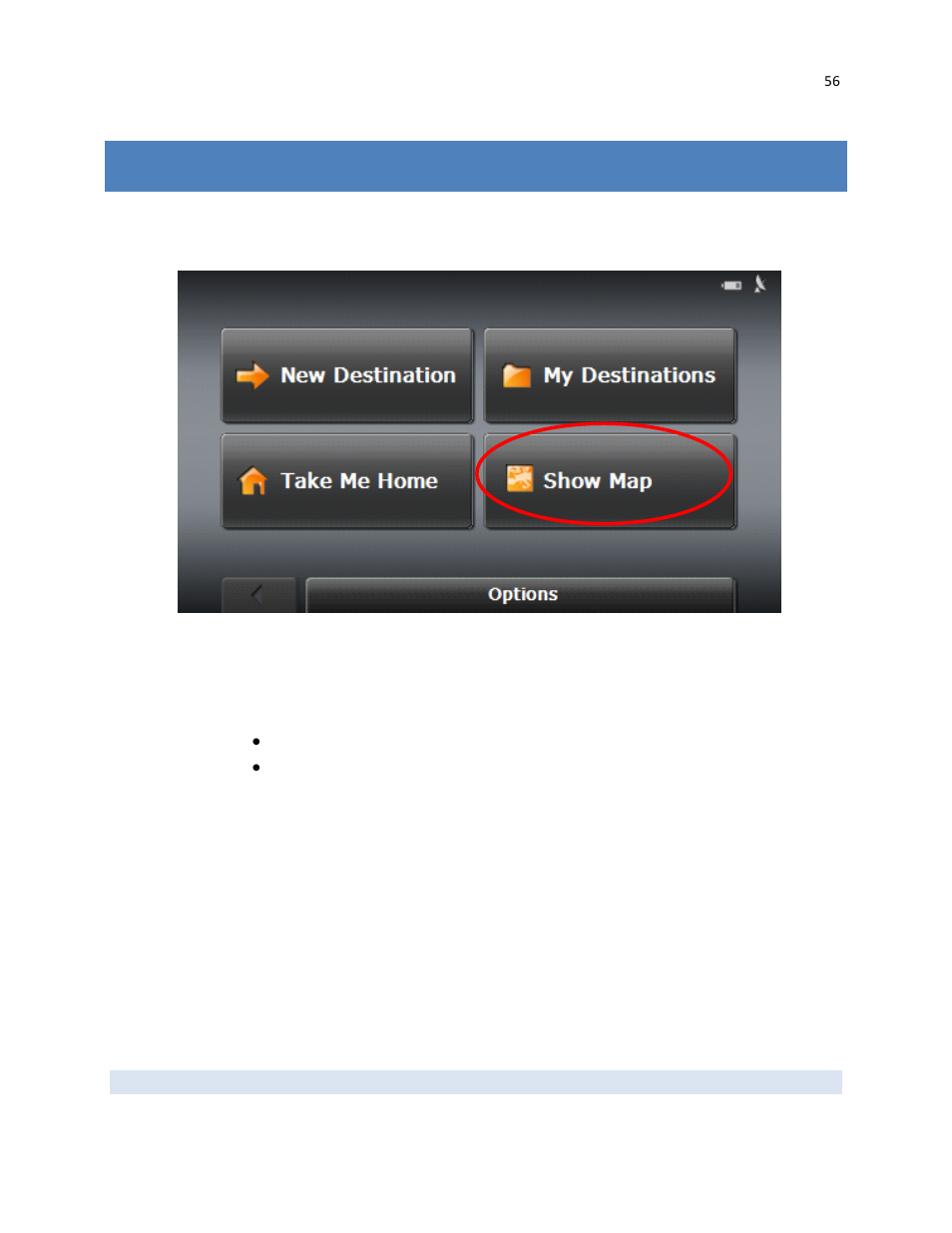 The show map button | RightWay GPS Navigator RW 430 User Manual | Page 56 / 143