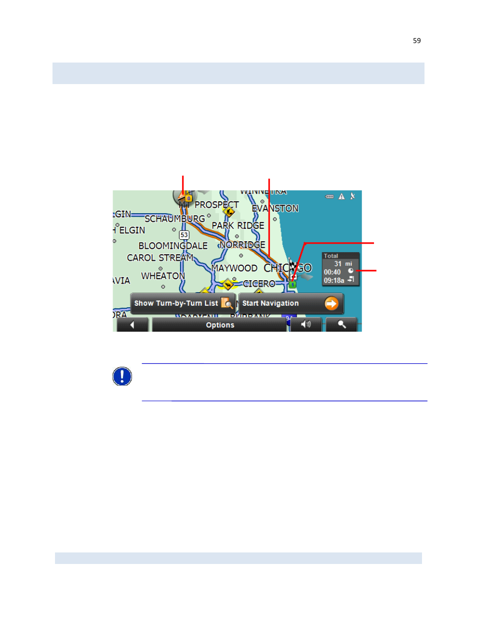 Map in preview mode | RightWay GPS Navigator RW 430 User Manual | Page 59 / 143
