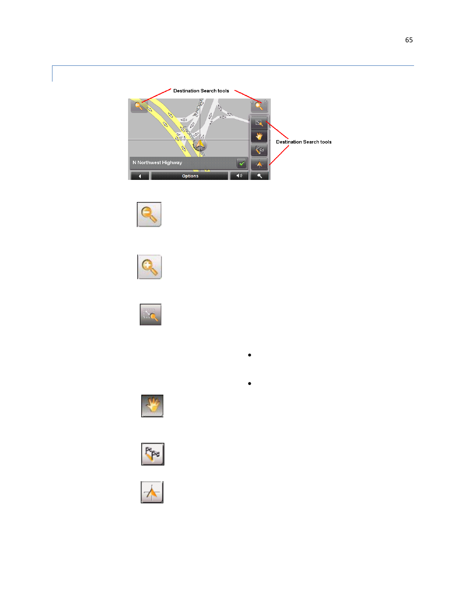 Destination search tools | RightWay GPS Navigator RW 430 User Manual | Page 65 / 143