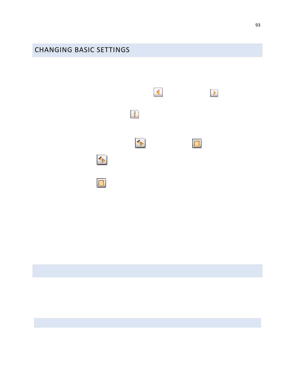 Changing basic settings, Canceling changes | RightWay GPS Navigator RW 430 User Manual | Page 93 / 143