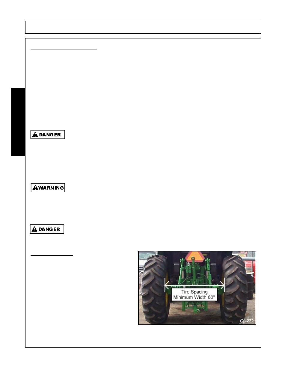 6 power take off (pto), 7 tire spacing, Power take off (pto) -6 tire spacing -6 | Operation, Opera t ion | Rhino Mounts 148 User Manual | Page 106 / 178