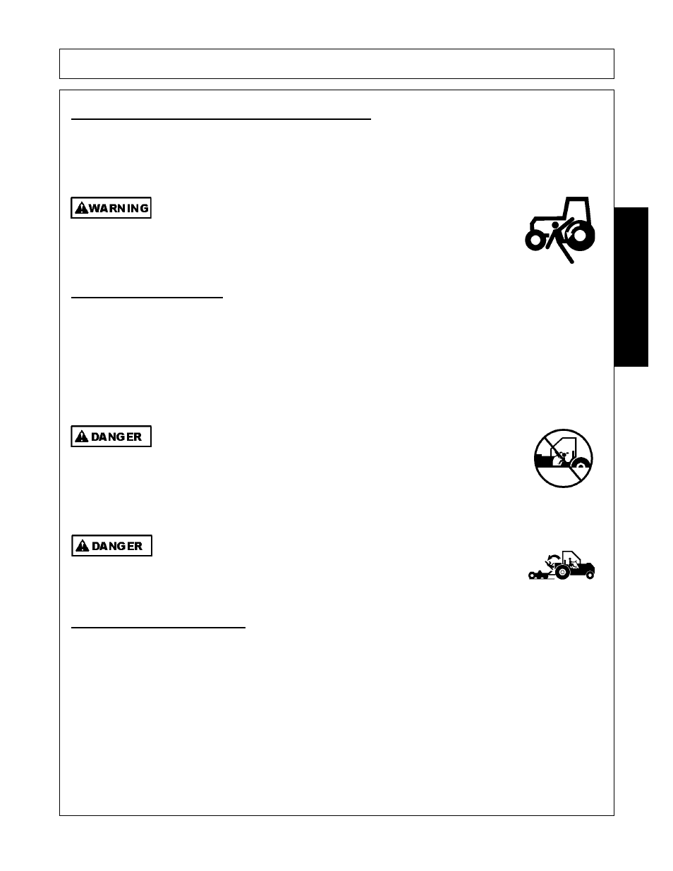 Getting on and off the tractor, 1 boarding the tractor, 2 dismounting the tractor | Dismounting the tractor -7, Operation, Opera t ion | Rhino Mounts 148 User Manual | Page 107 / 178