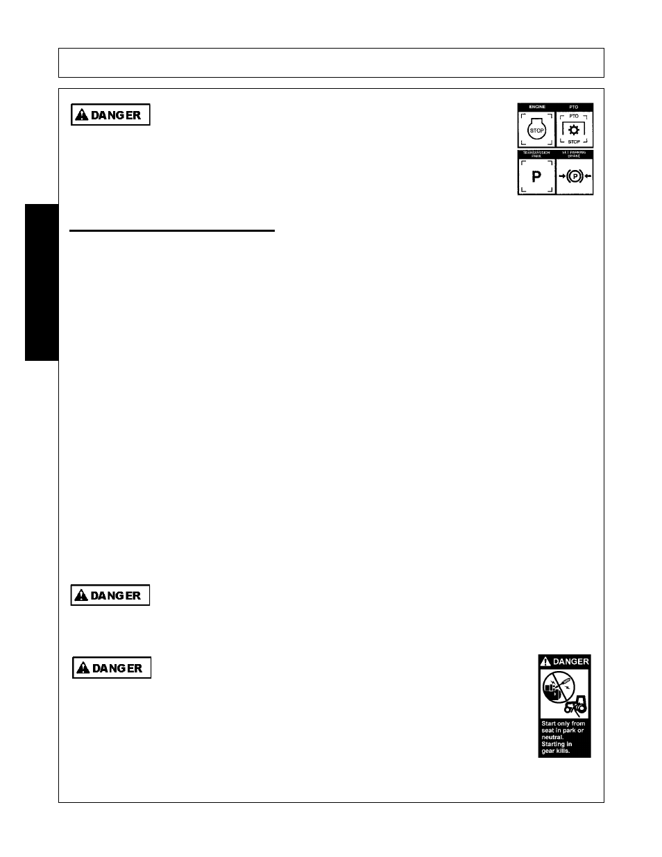 Starting the tractor, Starting the tractor -8, Operation | Opera t ion | Rhino Mounts 148 User Manual | Page 108 / 178