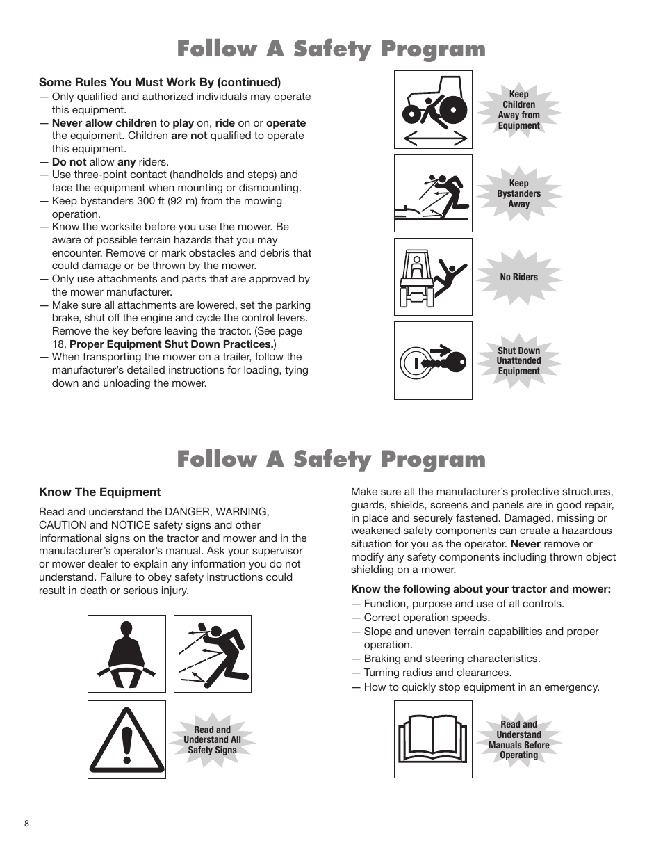 Follow a safety program | Rhino Mounts 148 User Manual | Page 42 / 178