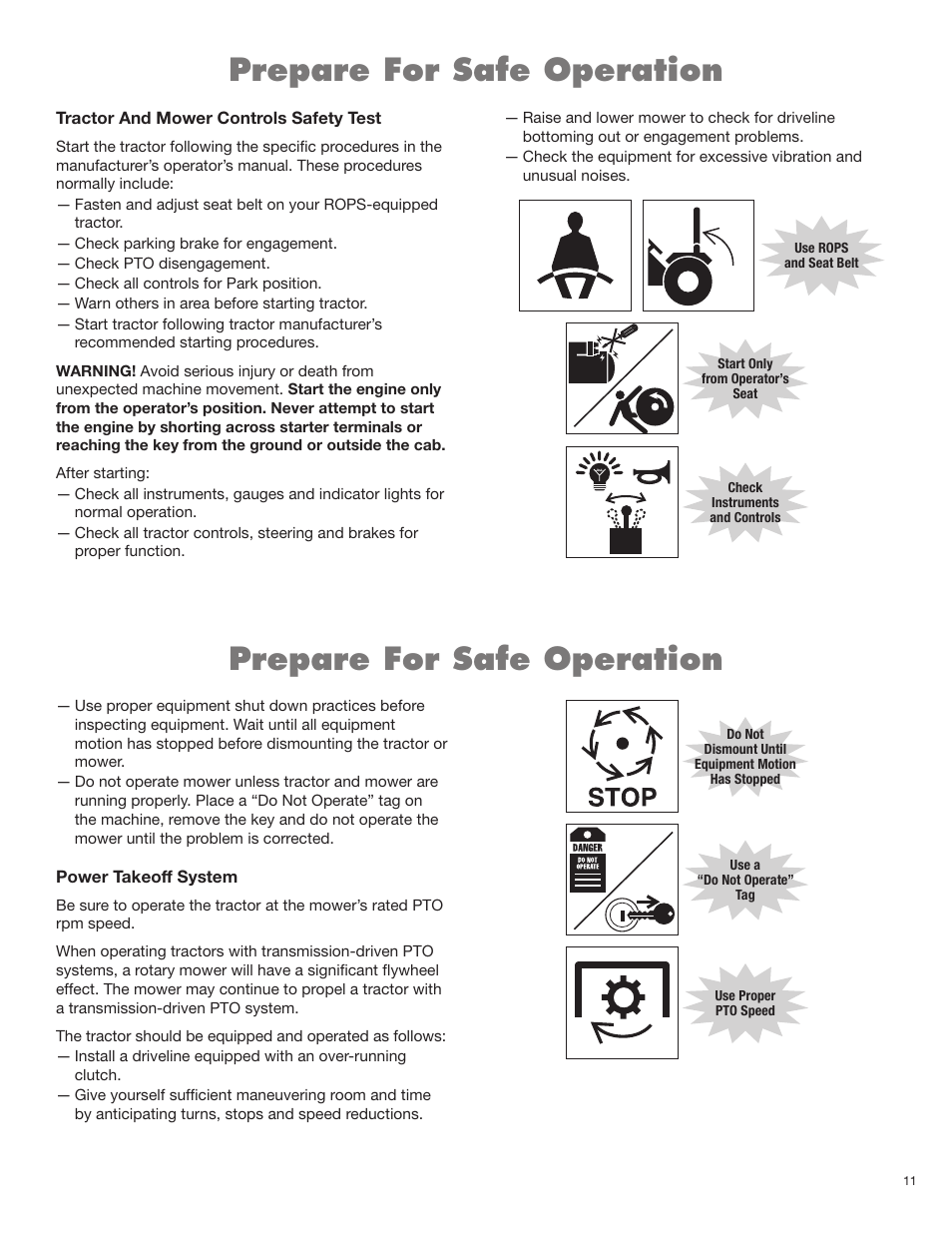 Prepare for safe operation | Rhino Mounts 148 User Manual | Page 45 / 178