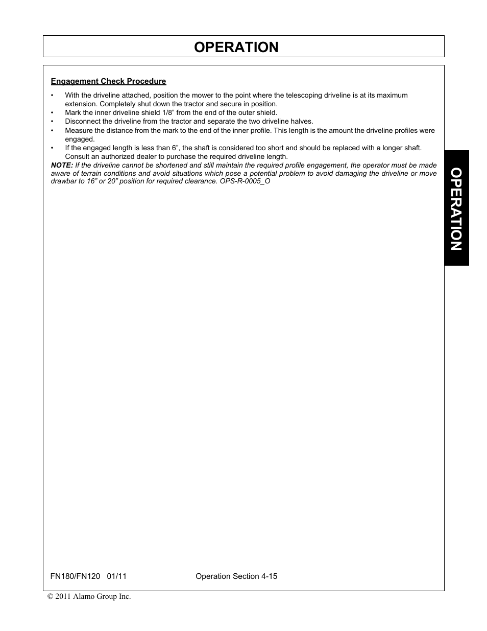 Operation, Opera t ion | Rhino Mounts FN120 User Manual | Page 117 / 194