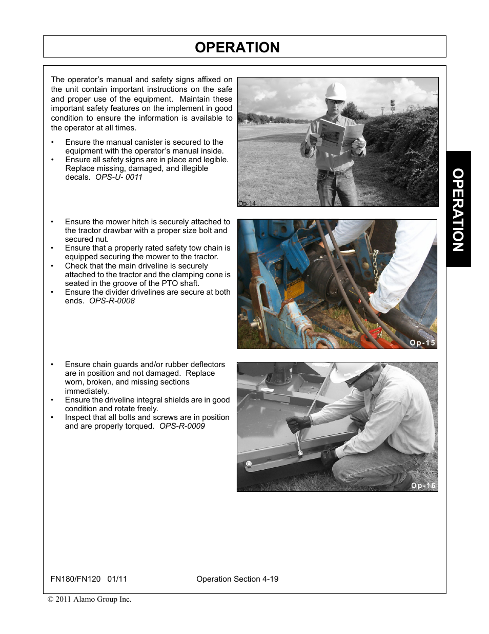 Operation, Opera t ion | Rhino Mounts FN120 User Manual | Page 121 / 194