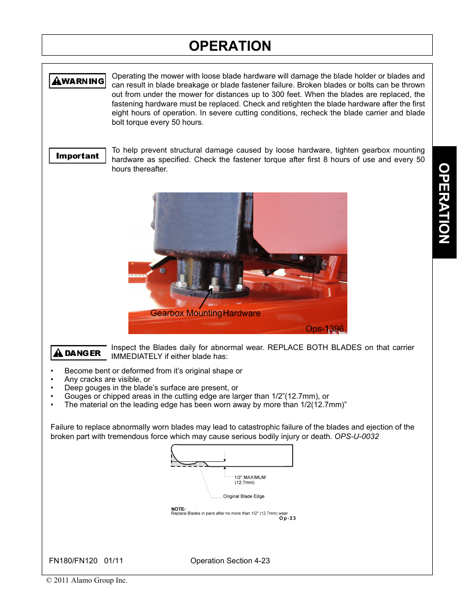 Operation, Opera t ion | Rhino Mounts FN120 User Manual | Page 125 / 194