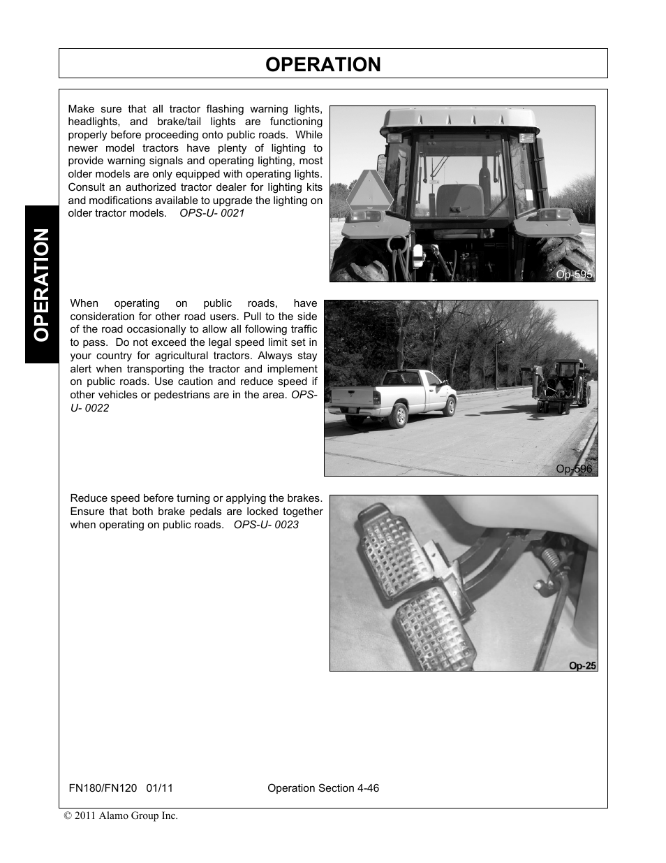 Operation, Opera t ion | Rhino Mounts FN120 User Manual | Page 148 / 194