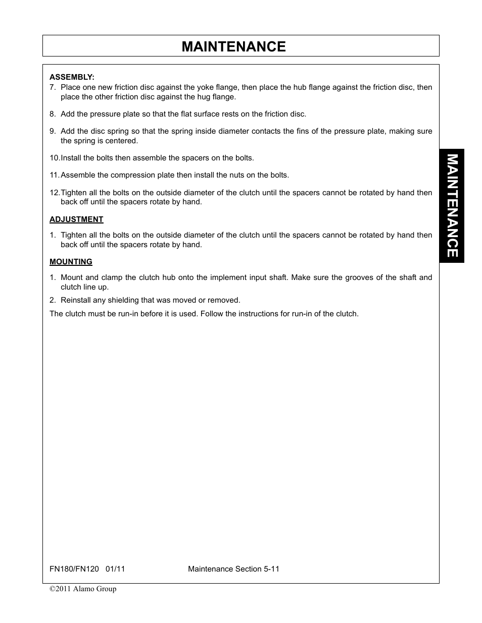 Maintenance | Rhino Mounts FN120 User Manual | Page 163 / 194