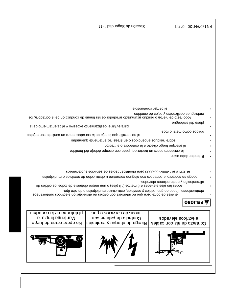 Seguridad, Riesgos elécrticos y de fuego | Rhino Mounts FN120 User Manual | Page 178 / 194