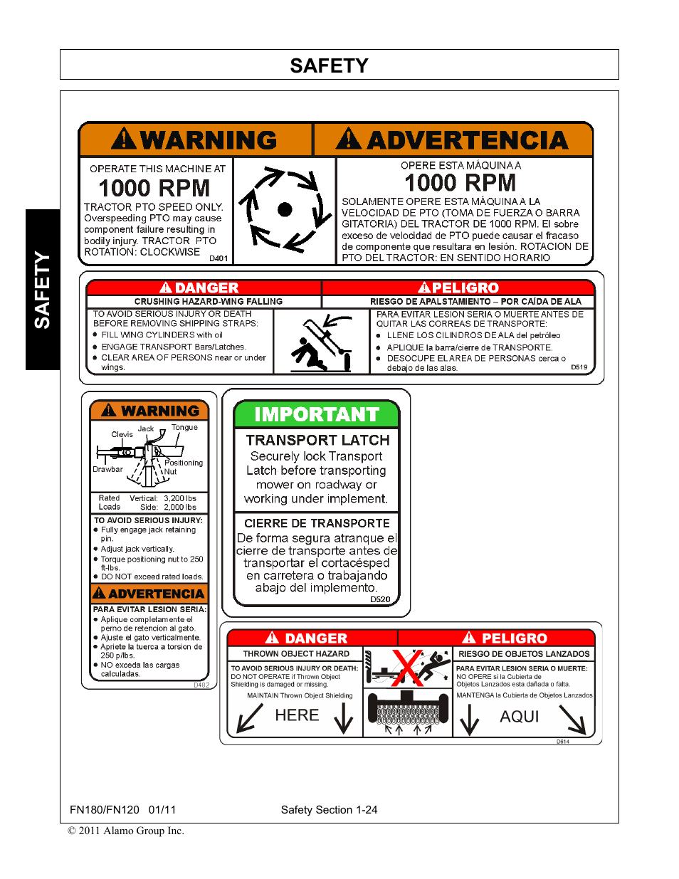 Safety | Rhino Mounts FN120 User Manual | Page 32 / 194