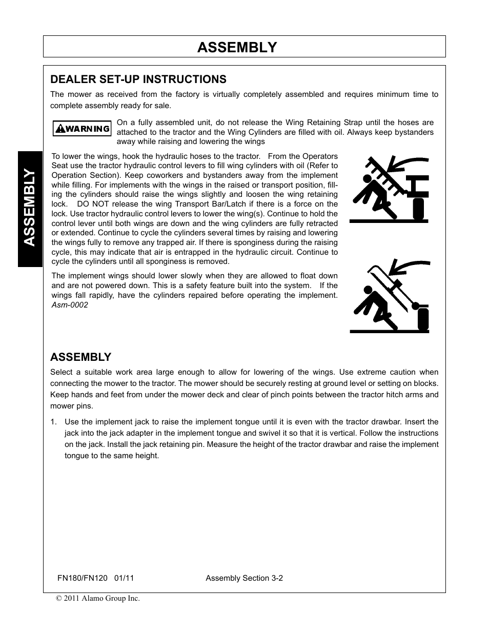 Dealer set-up instructions, Assembly, Assembl y | Rhino Mounts FN120 User Manual | Page 94 / 194