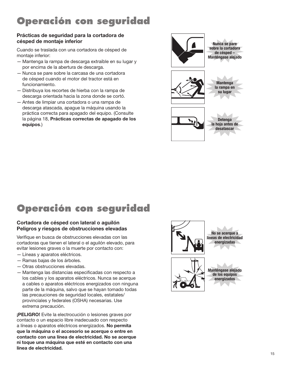 Operación con seguridad | Rhino Mounts RHD88 User Manual | Page 73 / 152