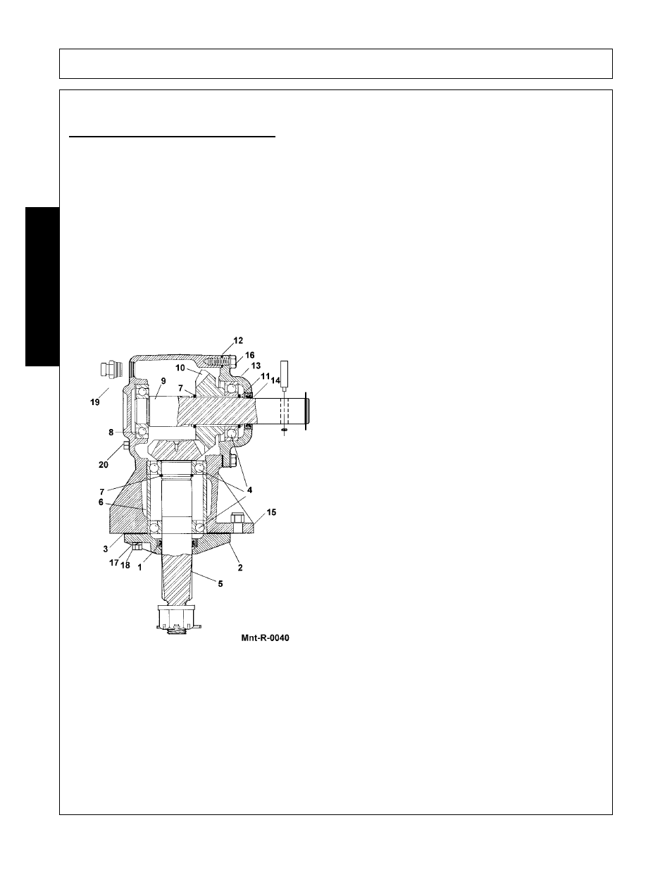 Gearbox service instructions, Seal output shaft, Cap, bearing retainer, (output) | Gasket, output, cap, Bearing, ball, Shaft, (output pinion), Spacer, bearing, (output), Snap ring, Bearing, (input rear), Shaft, (input) | Rhino Mounts SE42 User Manual | Page 132 / 138