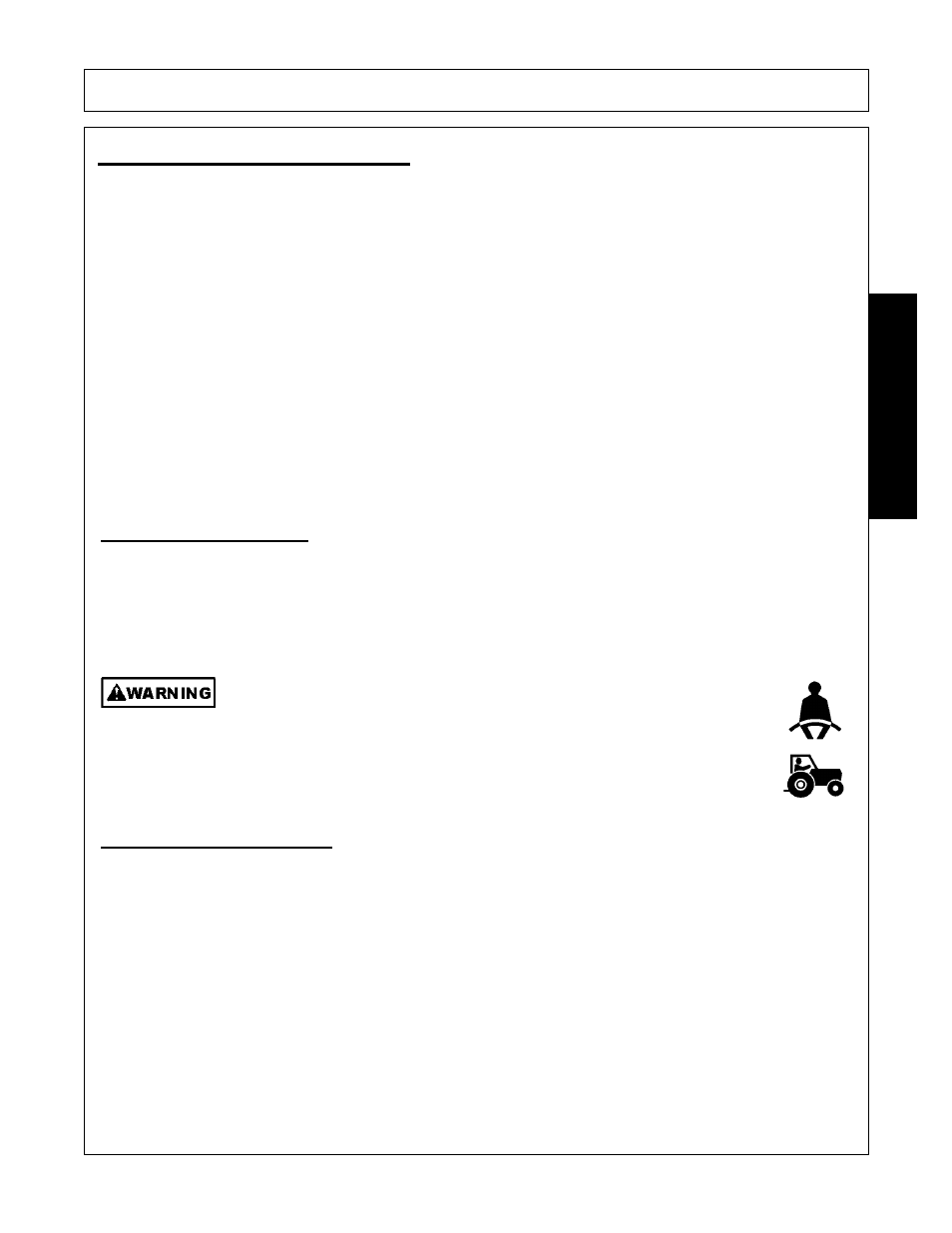 Tractor requirements, Tractor requirements and capabilities, 1 rops and seat belt | 2 tractor safety devices, Operation, Opera t ion | Rhino Mounts SE42 User Manual | Page 87 / 138