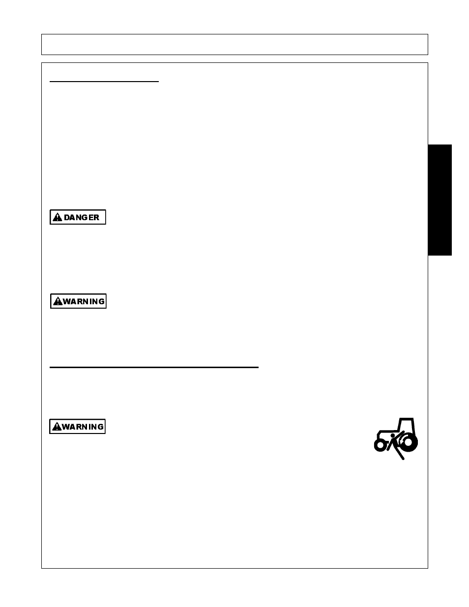 6 power take off (pto), Getting on and off the tractor, Operation | Opera t ion | Rhino Mounts SE42 User Manual | Page 89 / 138