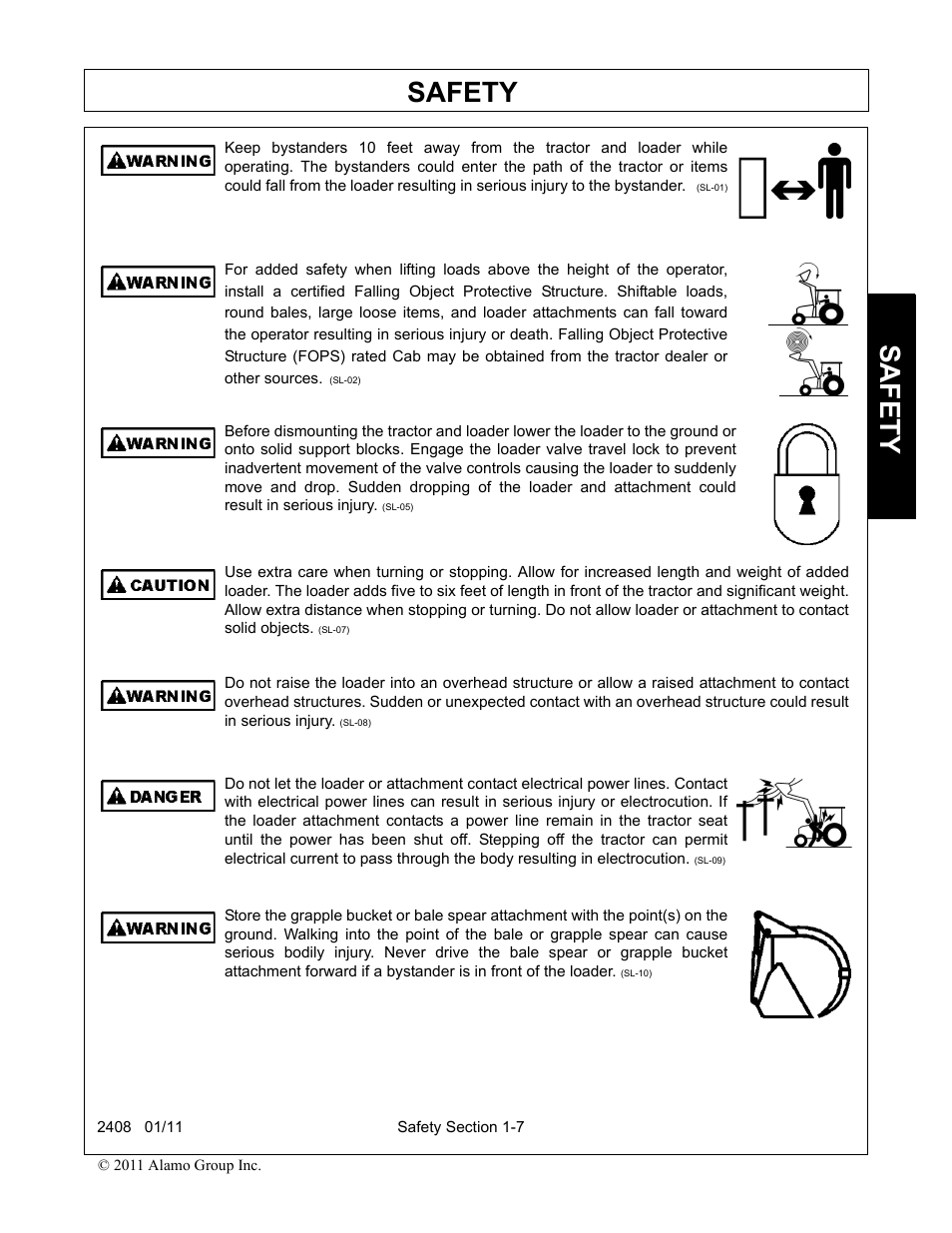 Safety | Rhino Mounts 2408 User Manual | Page 11 / 106