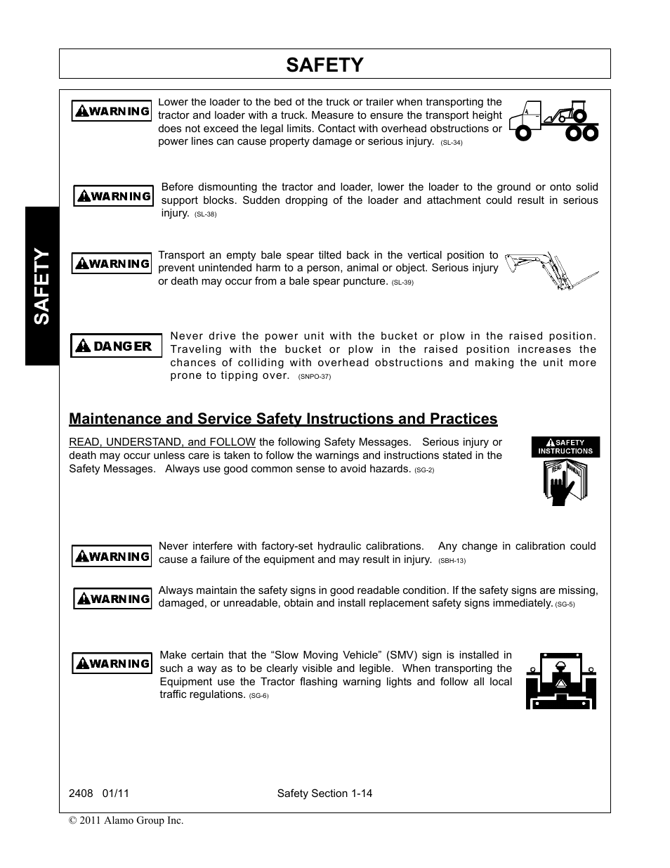 Safety | Rhino Mounts 2408 User Manual | Page 18 / 106