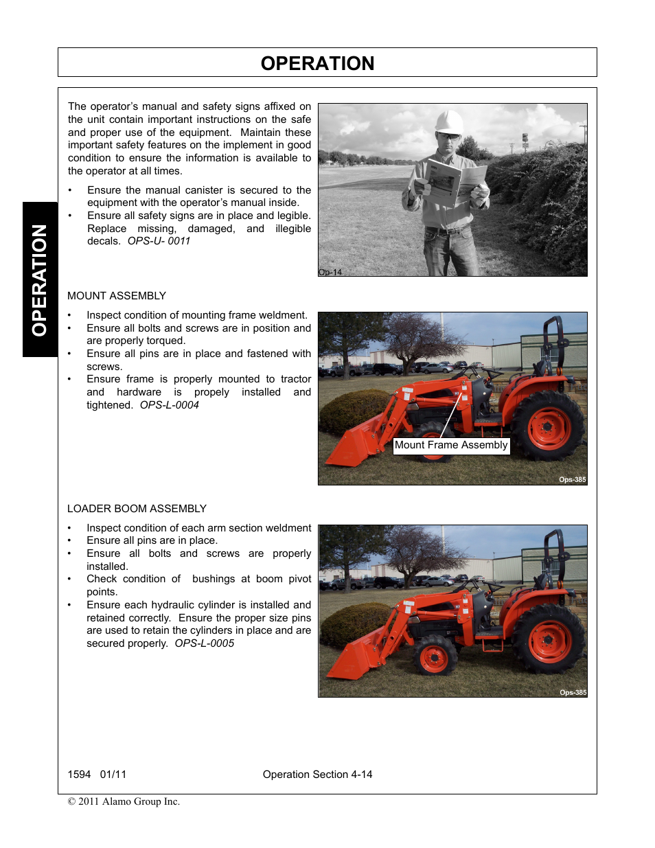 Operation, Opera t ion | Rhino Mounts 1594 User Manual | Page 58 / 102