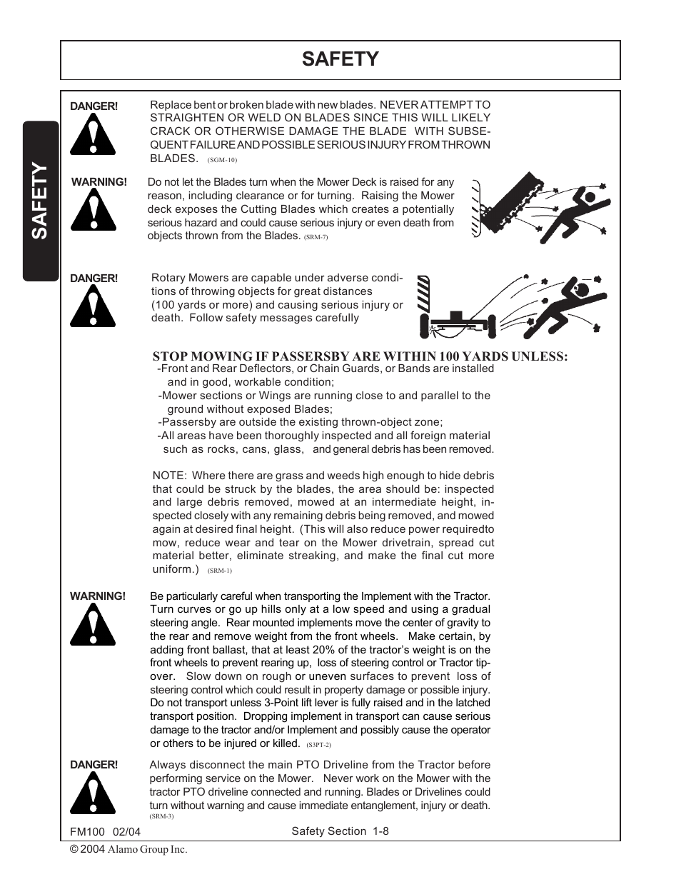 Safety | Rhino Mounts FM100 User Manual | Page 14 / 100