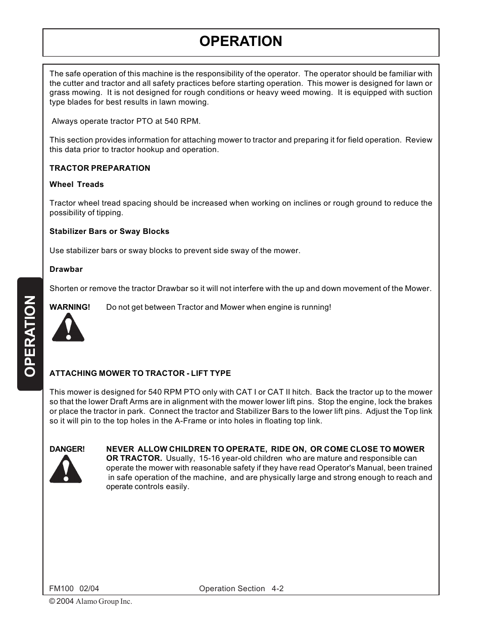 Operation opera tion | Rhino Mounts FM100 User Manual | Page 76 / 100