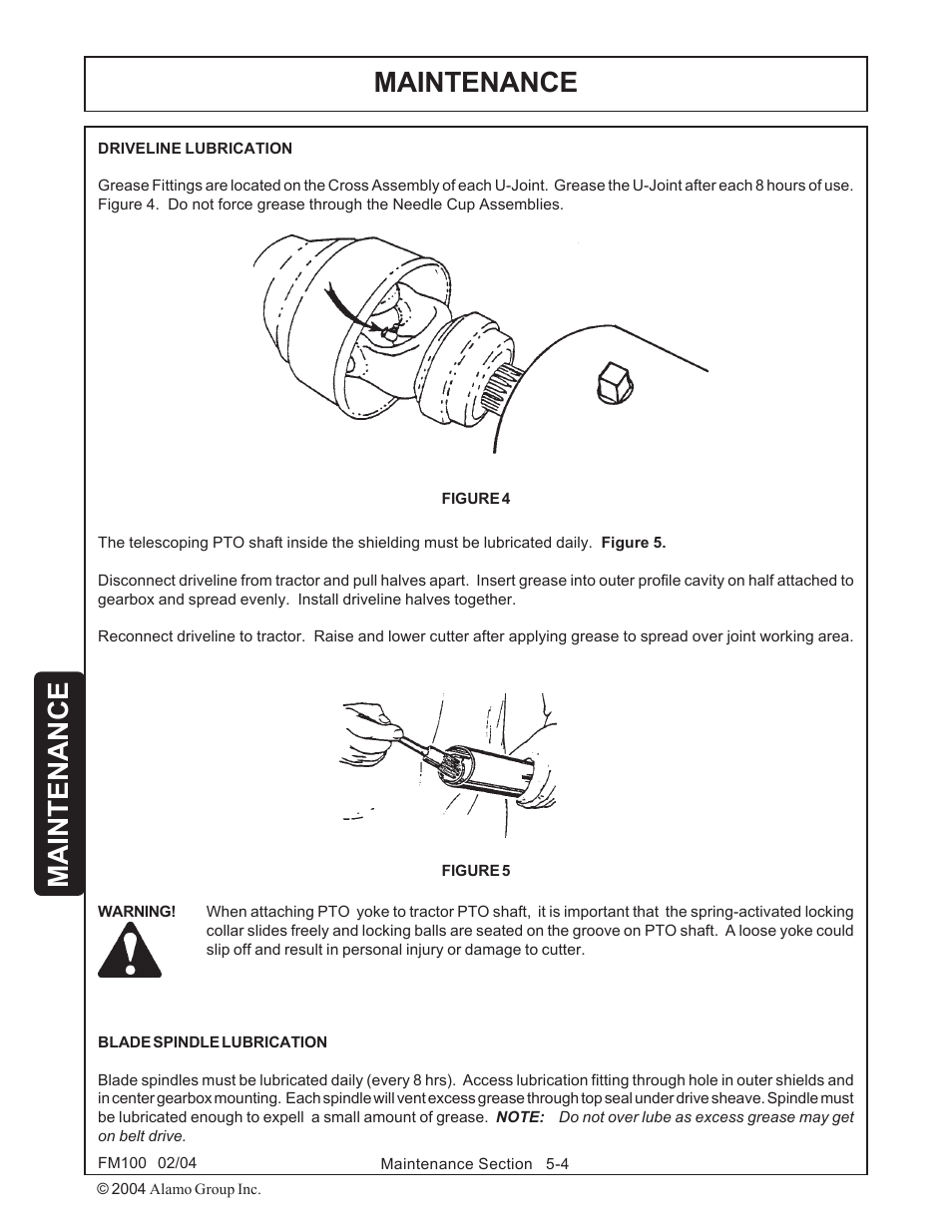 Maintenance | Rhino Mounts FM100 User Manual | Page 86 / 100