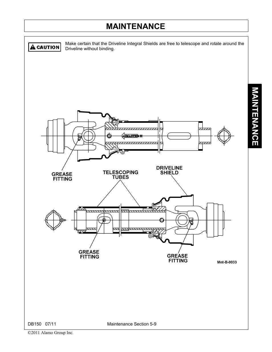 Maintenance | Rhino Mounts BOOM ARM MOWER DB150 User Manual | Page 161 / 196