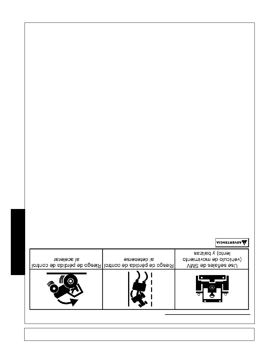 Seguridad, Riesgos en transporte | Rhino Mounts BOOM ARM MOWER DB150 User Manual | Page 178 / 196