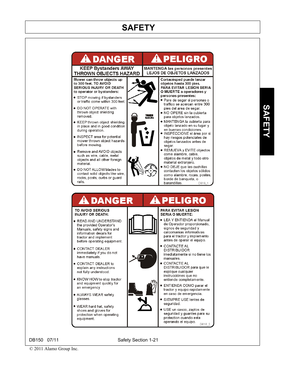 Safety | Rhino Mounts BOOM ARM MOWER DB150 User Manual | Page 29 / 196