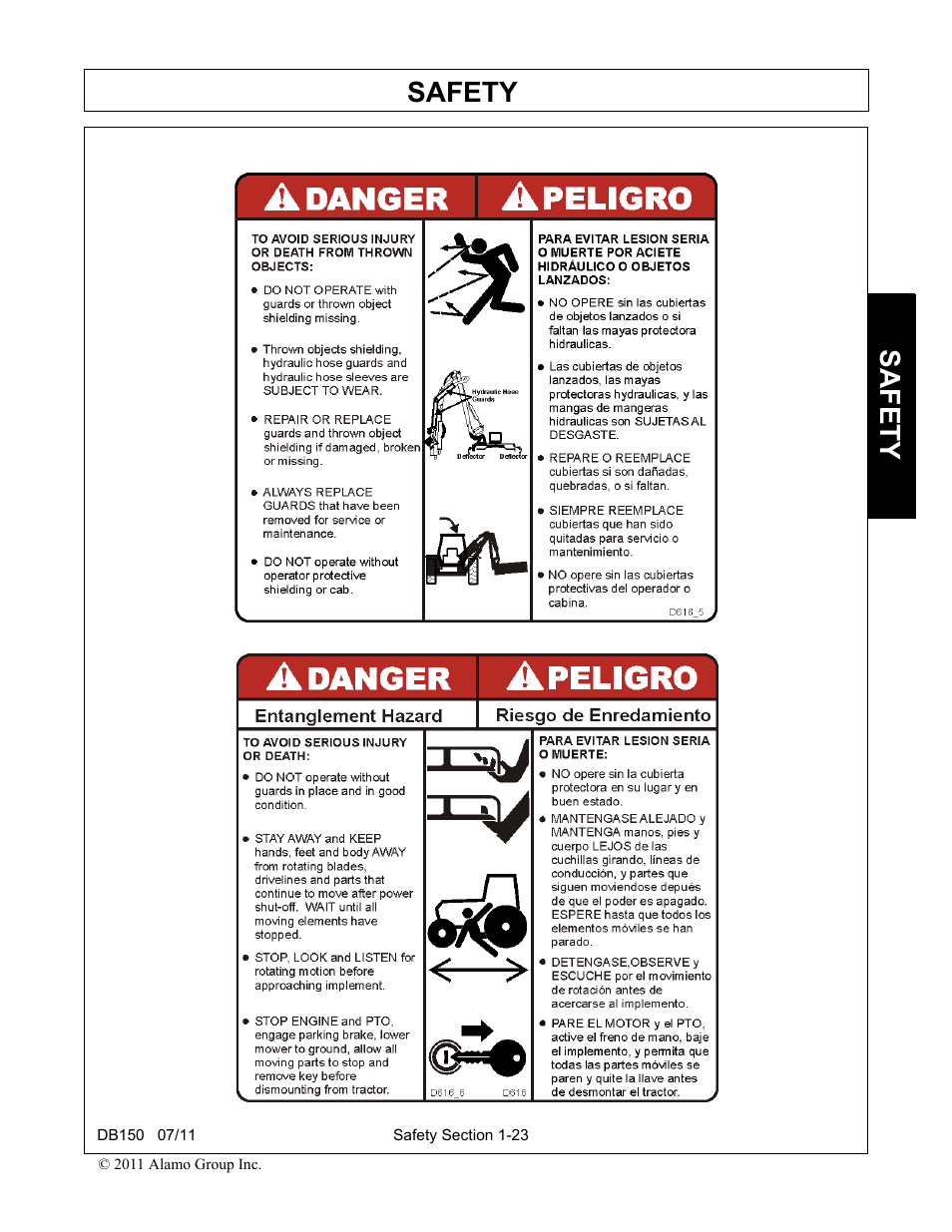 Safety | Rhino Mounts BOOM ARM MOWER DB150 User Manual | Page 31 / 196