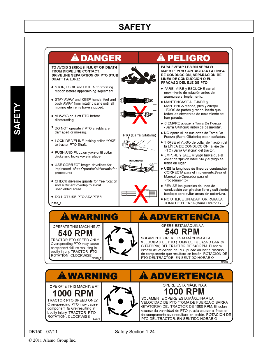 Safety | Rhino Mounts BOOM ARM MOWER DB150 User Manual | Page 32 / 196
