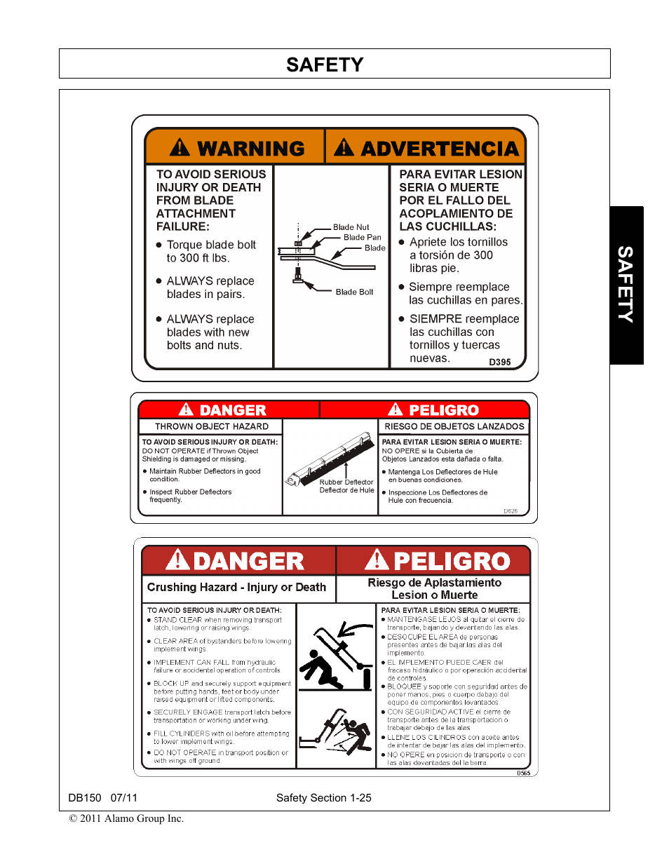 Safety | Rhino Mounts BOOM ARM MOWER DB150 User Manual | Page 33 / 196
