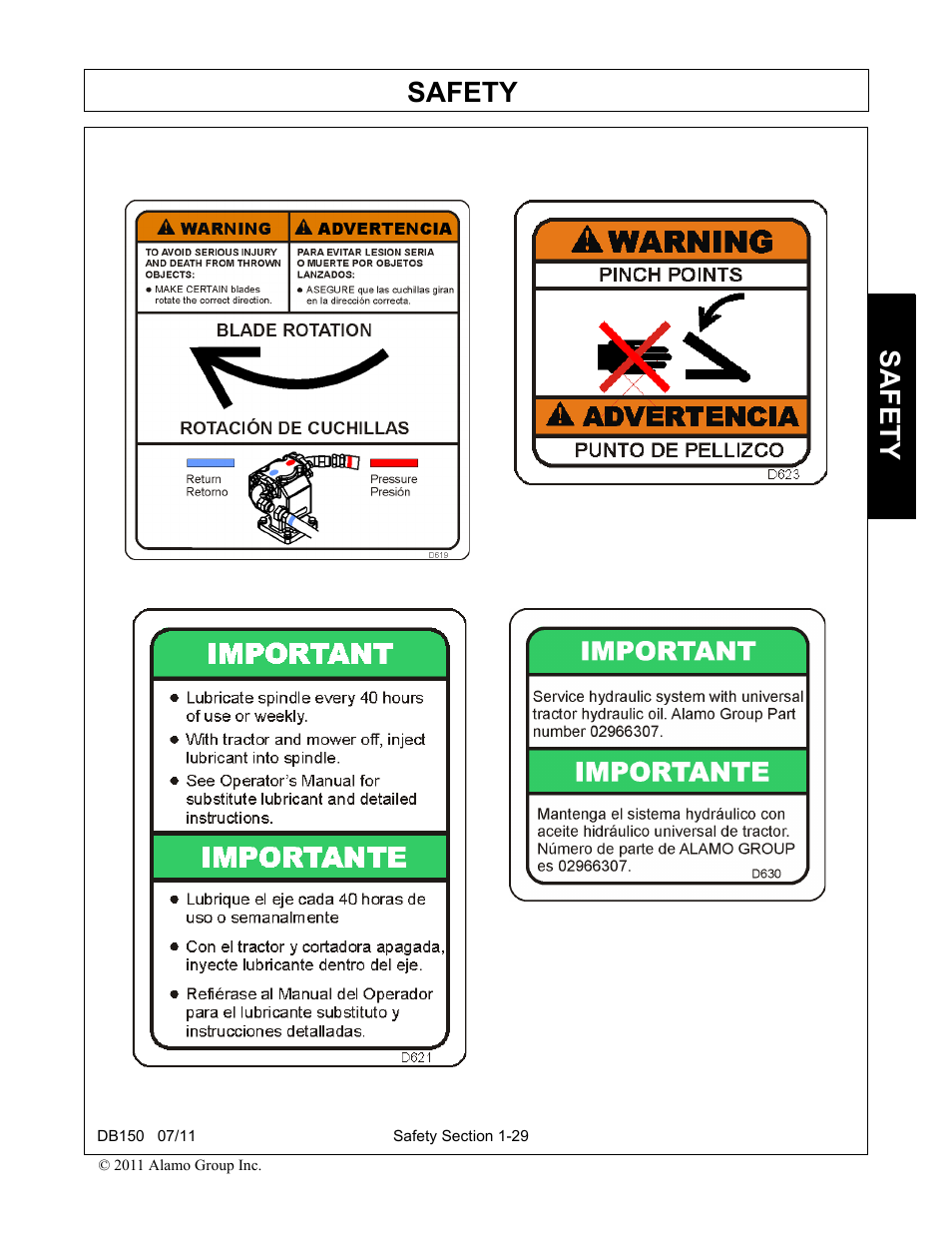 Safety | Rhino Mounts BOOM ARM MOWER DB150 User Manual | Page 37 / 196