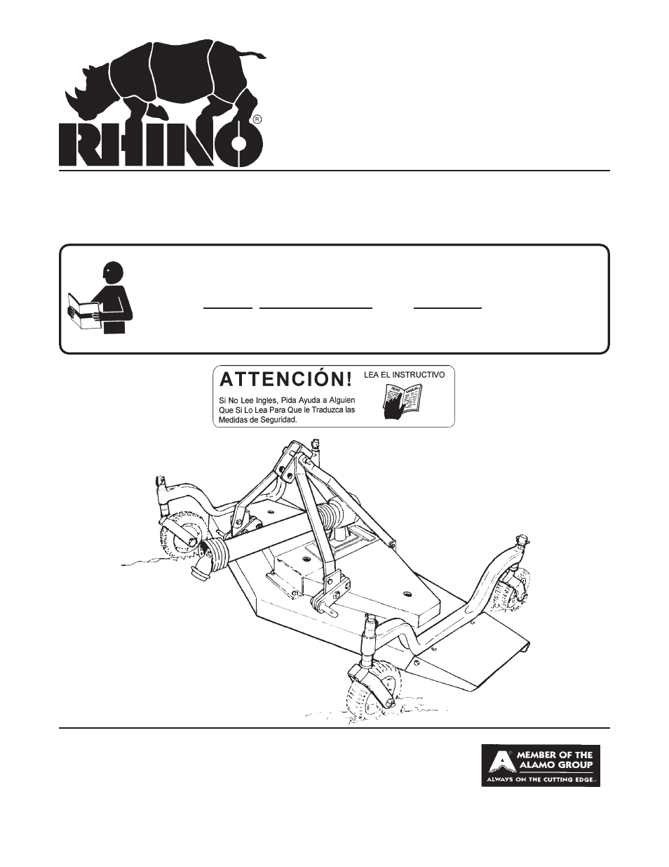 Rhino Mounts FINISHING MOWERS GK6072 User Manual | 98 pages
