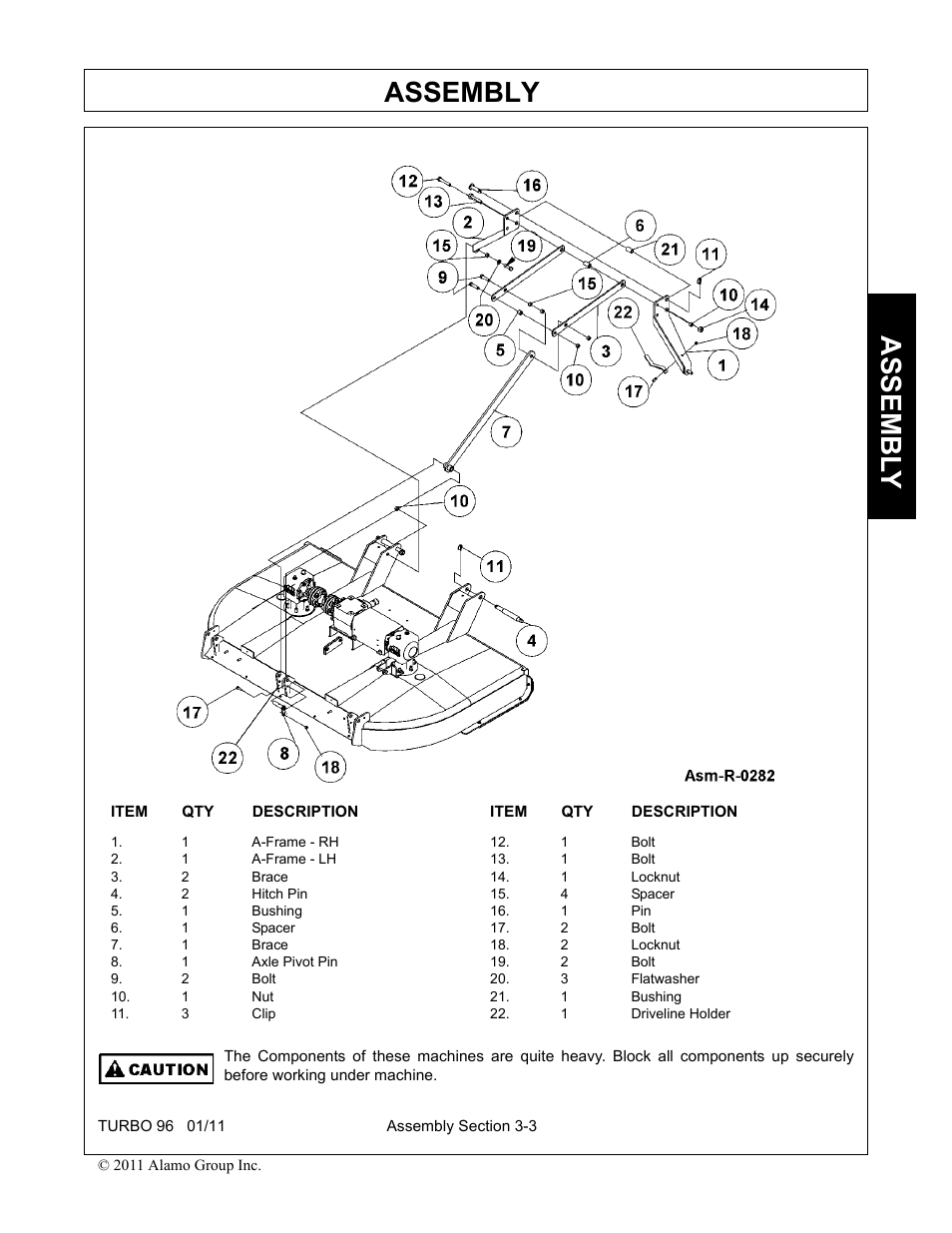 Assembly, Assembl y | Rhino Mounts TURBO 96 User Manual | Page 101 / 202