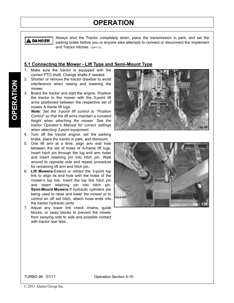 Operation, Opera t ion | Rhino Mounts TURBO 96 User Manual | Page 122 / 202