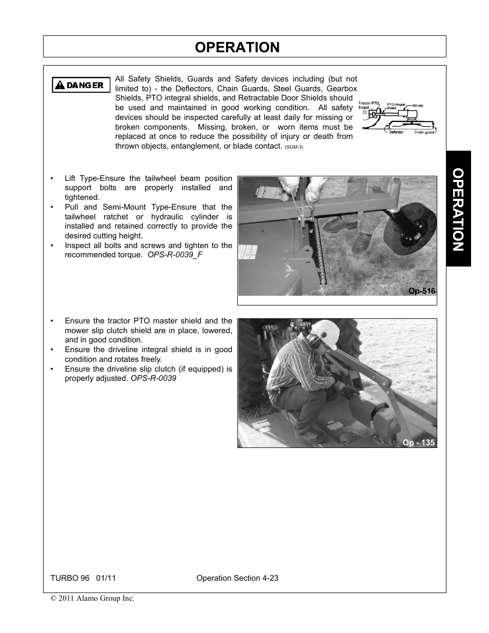 Operation, Opera t ion | Rhino Mounts TURBO 96 User Manual | Page 135 / 202
