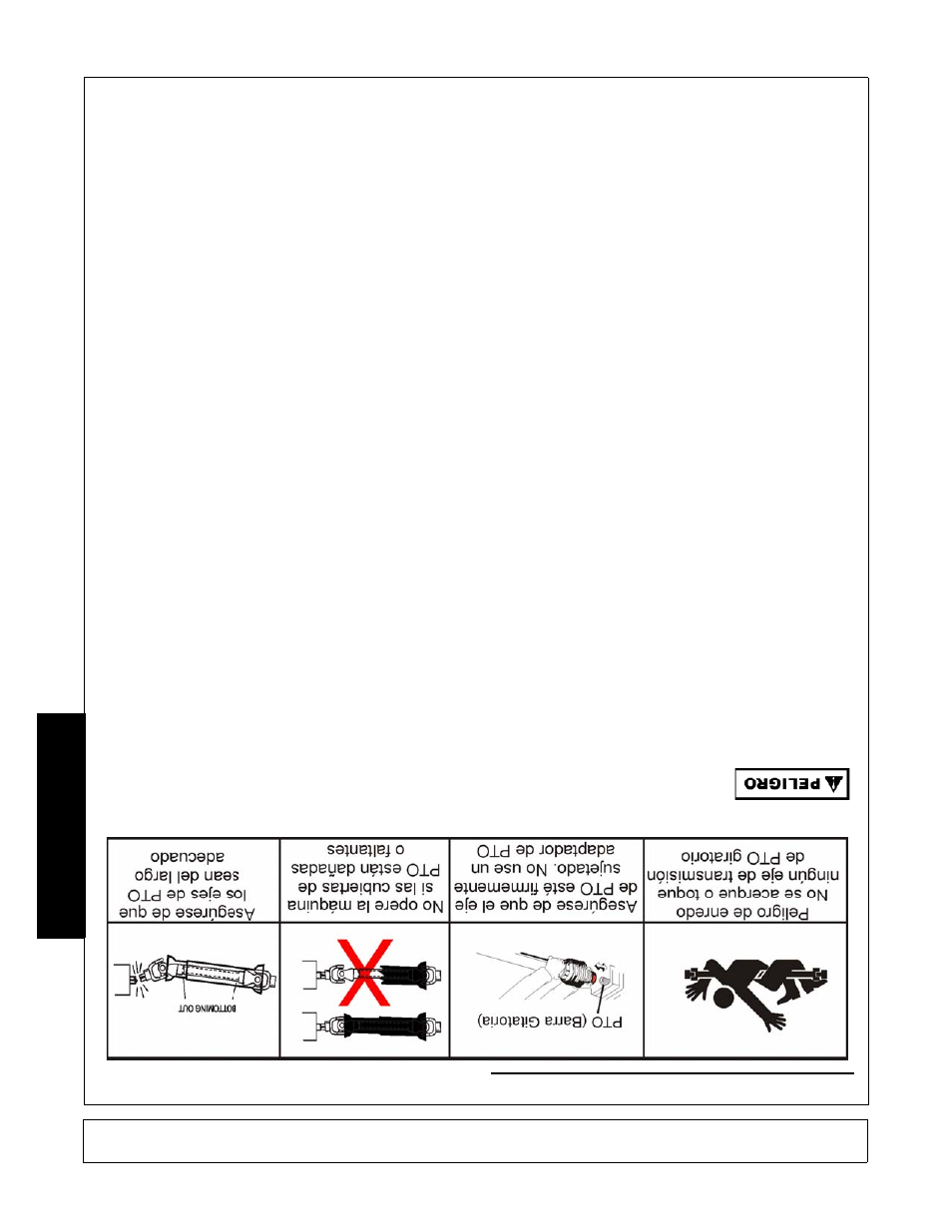 Seguridad, Riesgo de enredo por el pto | Rhino Mounts TURBO 96 User Manual | Page 188 / 202